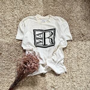 Vintage 80s Wear-Guard White Single Stitch Tee Made in USA Big Logo Men’s Siz XL